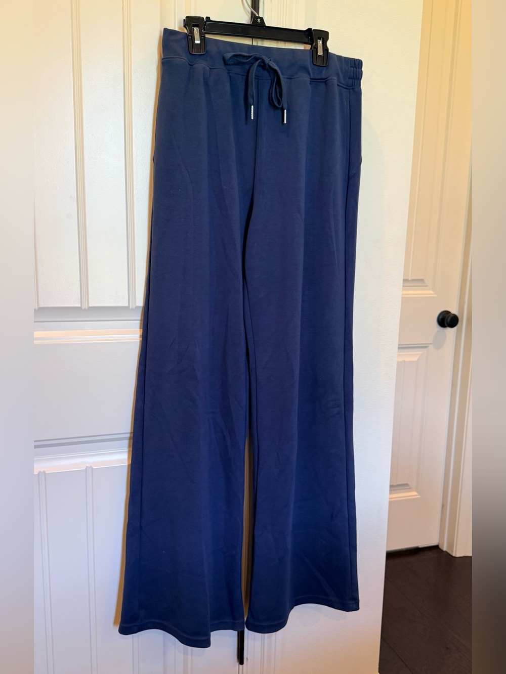 Women's Navy Wide-Leg Drawstring Pants